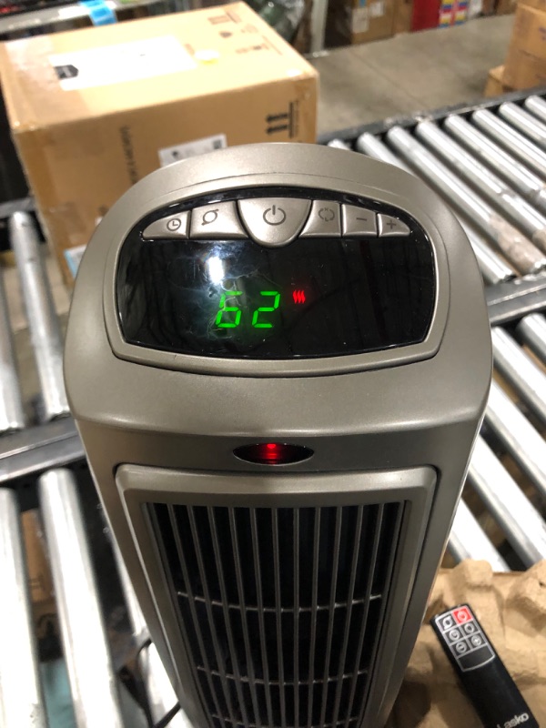 Photo 3 of Lasko 1500W Digital Ceramic Space Heater with Remote, 755320, Silver