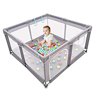 Photo 1 of Baby Playpen, Baby Playpen for Toddler, Baby Playard, Playpen for Babies with Gate, Indoor & Outdoor Playard for Kids Activity Center?Sturdy Safety Play Yard with Soft Breathable Mesh
