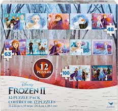 Photo 1 of Cardinal Games Disney Frozen 2 12-Pack of Puzzles Multi
