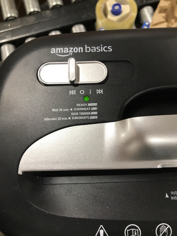 Photo 3 of Amazon Basics 8-Sheet Cross Cut Paper Shredder and Credit Card Shredder with 4.1 Gallon Bin 8 Sheet Shredder