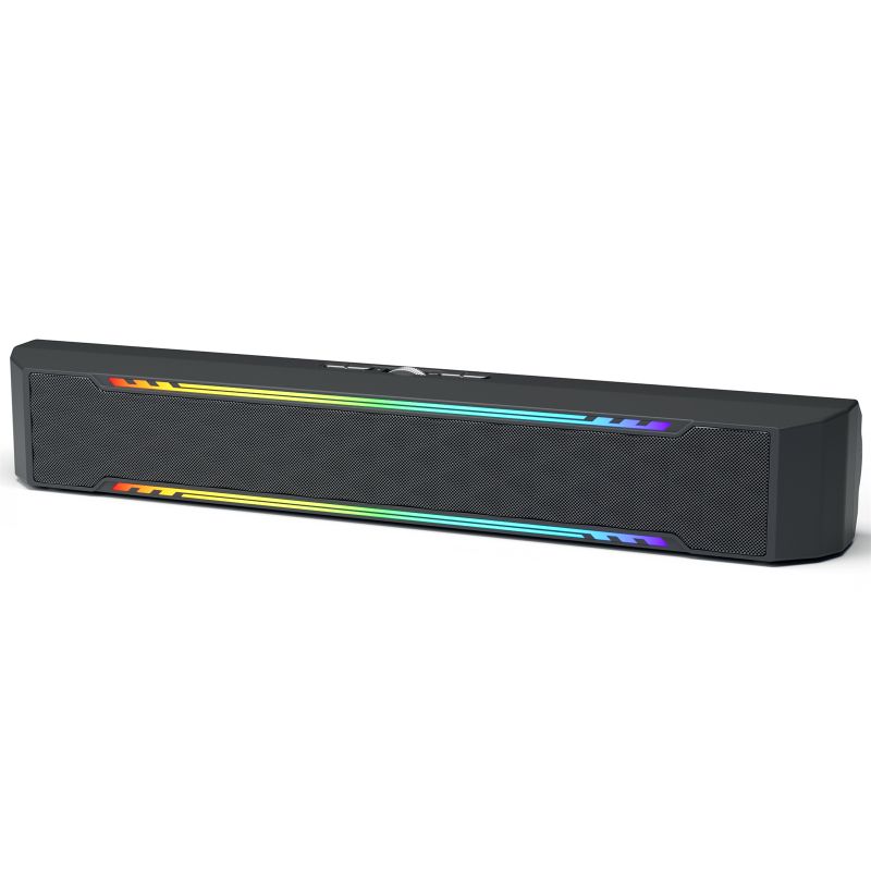 Photo 1 of Fosi Audio C4 Computer Gaming Speakers, Portable Wireless Bluetooth Soundbar with Dynamic RGB
