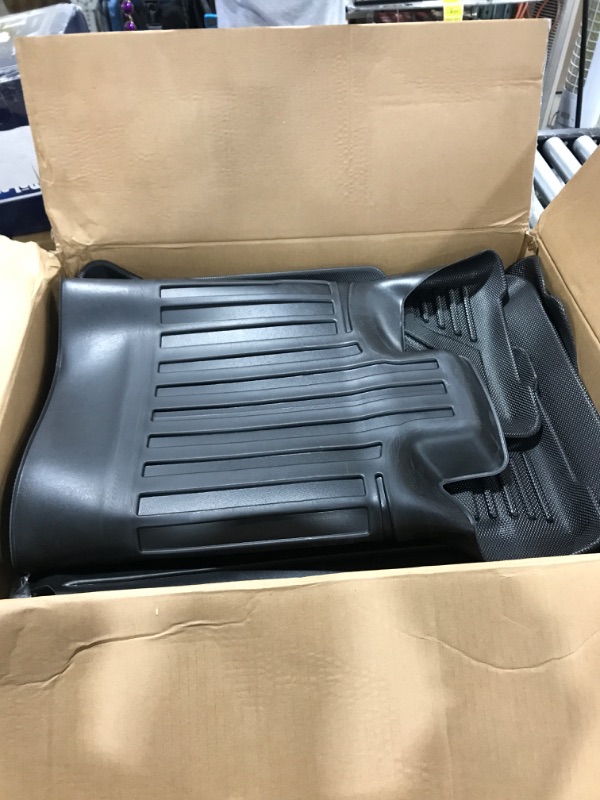 Photo 3 of (6 Pack) Tesla Model Y Floor Mats 2023 2022 2021 2020 3D Full Cover Front Rear Trunk Mats Custom Fits Floor Liners for Tesla Model Y Accessories All-Weather Protect Rear Cargo Liner Mats Model Y ?6 Pack?Floor+Cargo+Trunk Mats