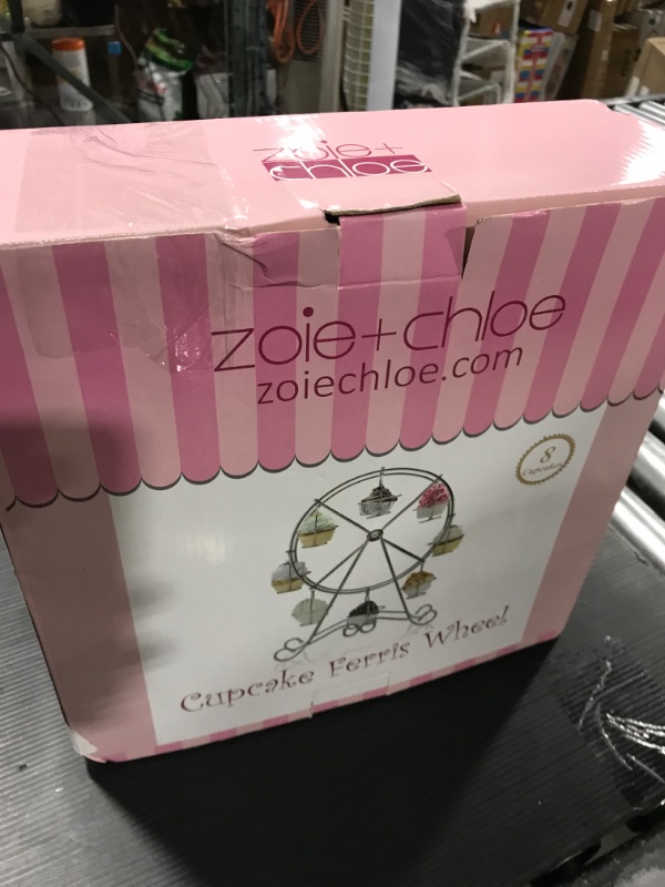 Photo 3 of Zoie + Chloe Cupcake Ferris Wheel Cupcake Stand Rose Pink