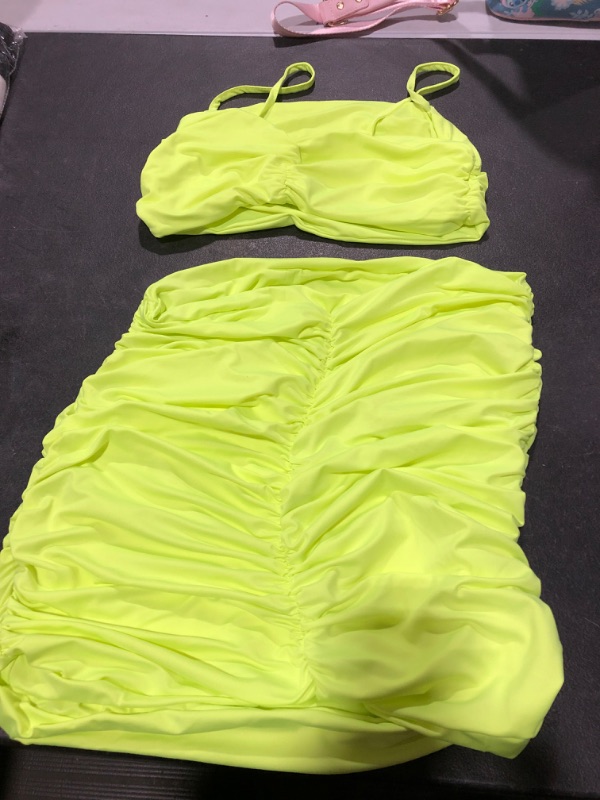 Photo 1 of Amazon Neon Green Two Piece Set Size XL