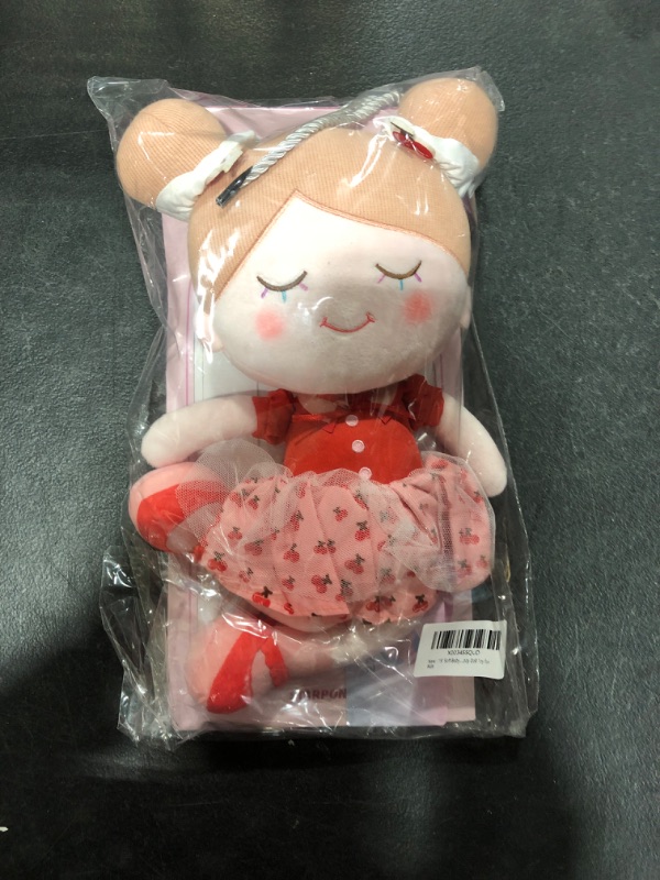 Photo 2 of 15" Soft Baby Doll for Girls & Boys- First Baby Doll Plush Rag Doll Sleeping Cuddle Buddy Doll Cherry Toy for Kids
