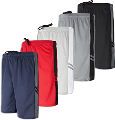 Photo 1 of 5 Pack:Men's Dry-Fit Sweat Resistant Active Athletic Performance Shorts Size XL