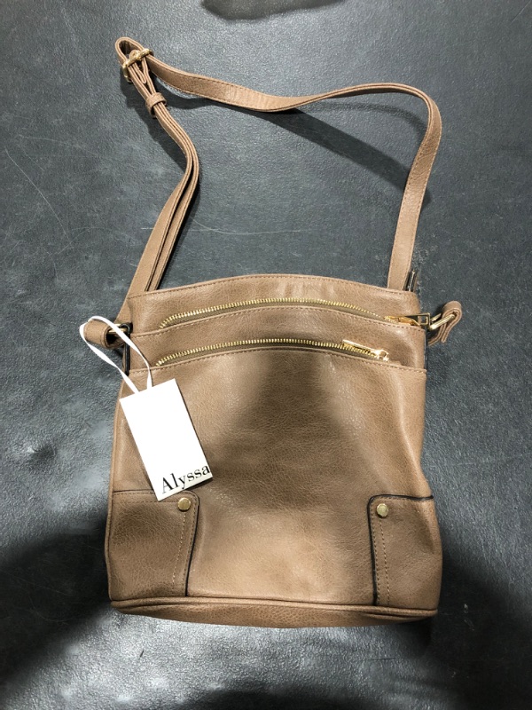 Photo 1 of alyssa Women's Brown Leather Crossbody Handbag