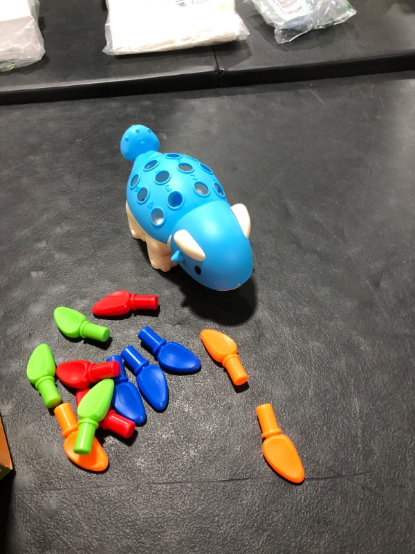 Photo 1 of Coogam Dinosaur Fine Motor Skills Toy, Spike The Ankylosaurus Sensory Toys 13 Pcs, Sorting Stacking Dino Color Recognition Montessori Educational Gift Game for 2 3 4 Year Toddler