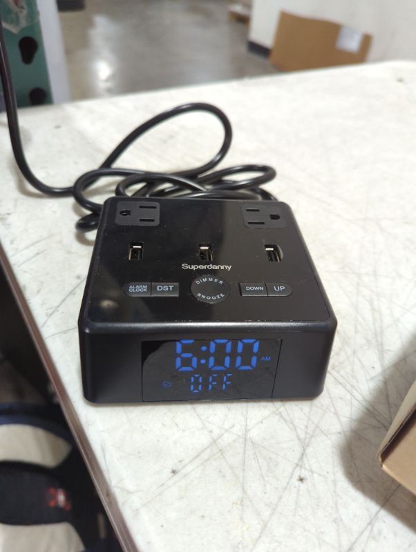 Photo 1 of LCD Alarm Clock Power Strip