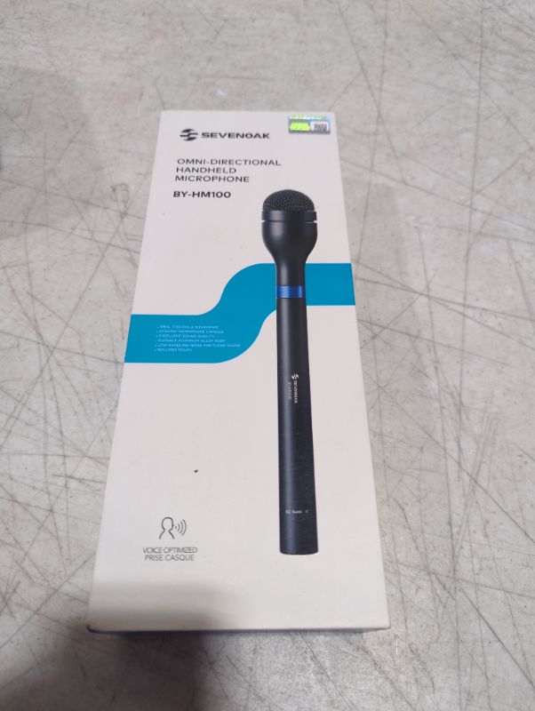 Photo 3 of BOYA BY-HM100 Omnidirectional Dynamic Handheld XLR Interview Microphone Ideal for ENG (Electronic News Gathering), Interviews, Presentations, Conferences & More, Black