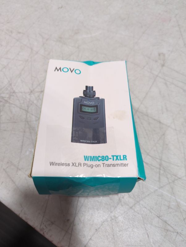 Photo 3 of Movo WXLR8 48-Channel UHF Wireless XLR Plug-in Microphone Transmitter for The WMIC80 Wireless System