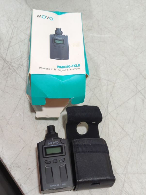 Photo 1 of Movo WXLR8 48-Channel UHF Wireless XLR Plug-in Microphone Transmitter for The WMIC80 Wireless System