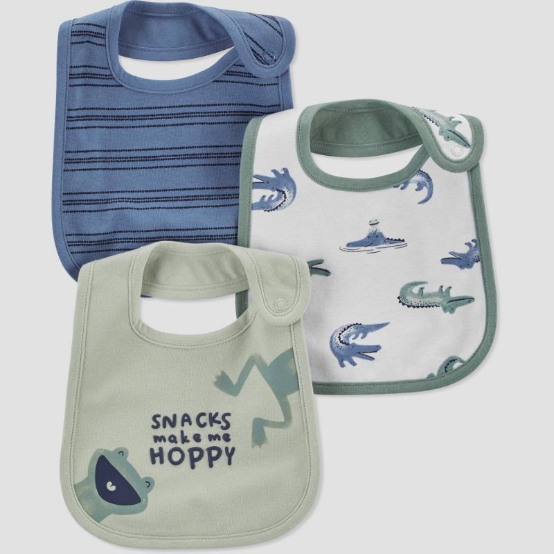 Photo 1 of Baby Boys' 3pk Frog Bib - Just One You® Made by Carter's Green/Blue
