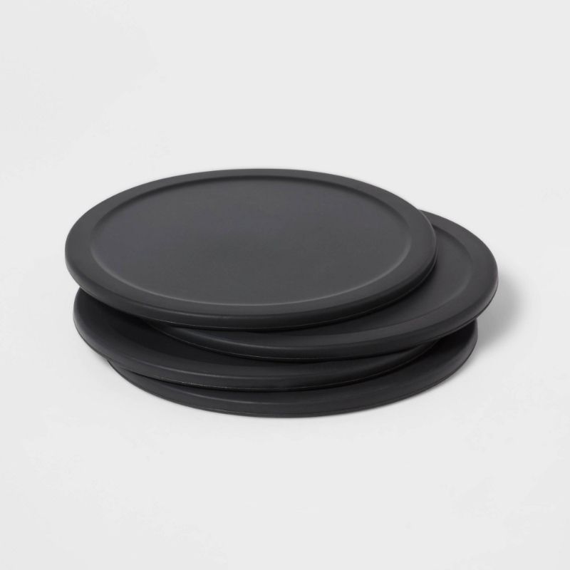 Photo 1 of 4pk Silicone Coasters Black - Threshold™
