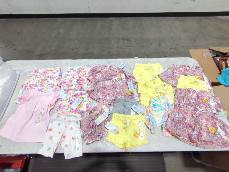 Photo 1 of Box lot of random baby clothes, mixed genders and sizes, new & used, some items may be damaged