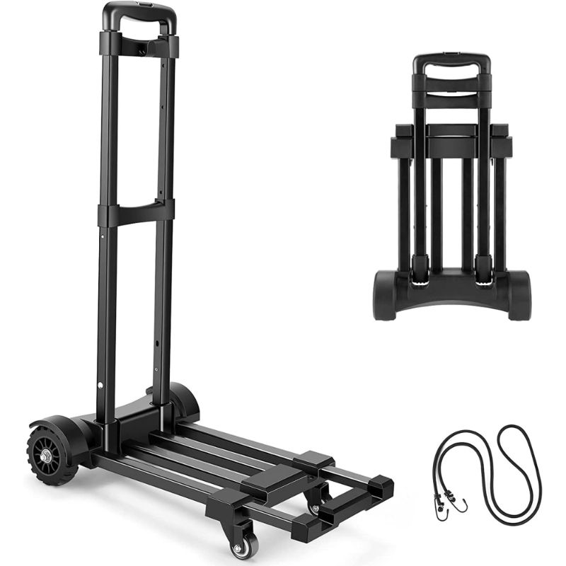 Photo 1 of 155Lbs Portable Aluminium Folding Hand Truck, 4 Wheels 360°Rotation, Heavy-Duty Luggage Cart Lightweight Hand Trucks for Luggage,