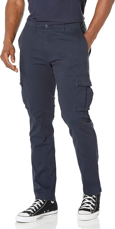 Photo 1 of Amazon Essentials Men's Slim-fit Stretch Cargo Pant, Navy, 32W x 32L