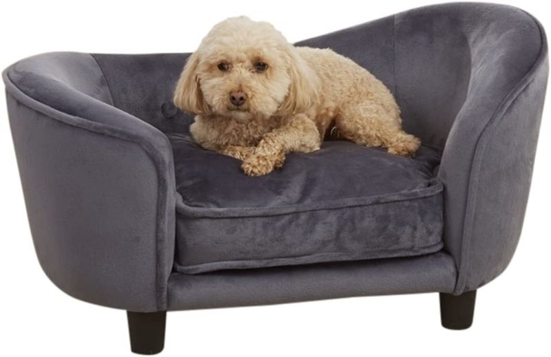 Photo 1 of 
Enchanted Home Pet Ultra Plush Snuggle Pet Bed in Dark Grey