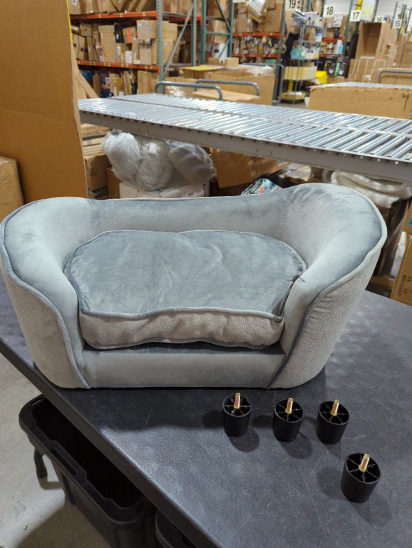 Photo 1 of 
Enchanted Home Pet Ultra Plush Snuggle Pet Bed in Dark Grey