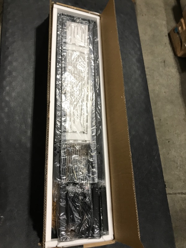 Photo 1 of SUPERJARE Console Table with Power Outlets & USB Ports, Narrow Entryway Table, 39.3 Inches Sofa Table with Steel Frame for Hallway, Living Room, Entryway, Foyer - Rustic Brown