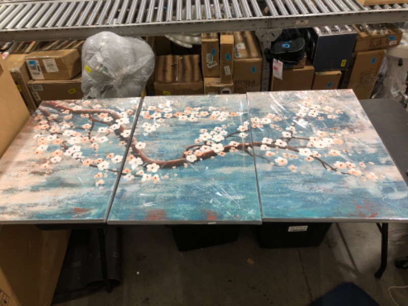 Photo 1 of Cherry blossom tree painting - 3pc