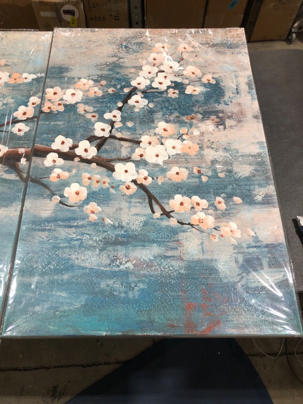 Photo 4 of Cherry blossom tree painting - 3pc