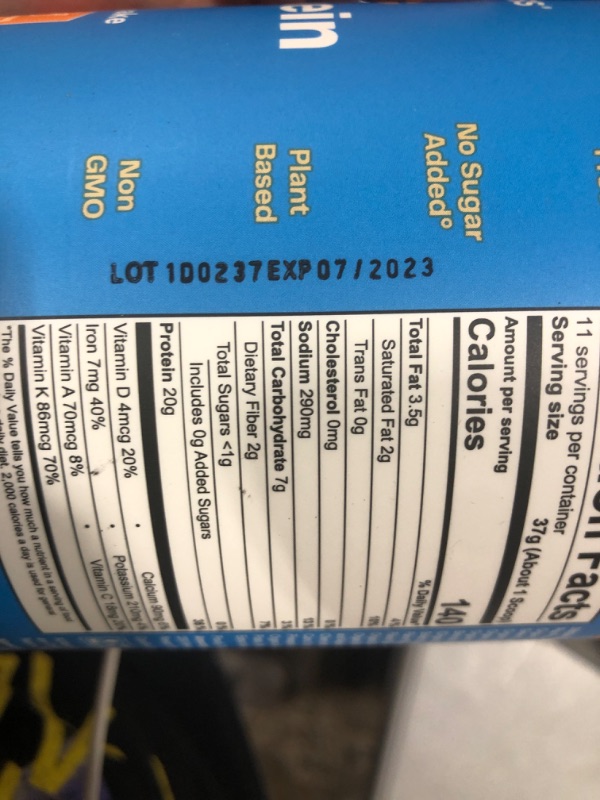 Photo 2 of Amazing Grass Organic Plant Protein Blend: Vegan Protein Powder, New Protein Superfood Formula, All-In-One Nutrition Shake with Beet Root, Pure Vanilla, 11 Servings Vanilla 11 Servings (Pack of 1)
Expires 07/23