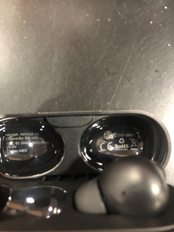 Photo 1 of AIHOOR Wireless Earbuds for iOS & Android Phones, Bluetooth 5.0 in-Ear Headphones with Extra Bass, Built-in Mic, Touch Control, USB Charging Case, 30hr Battery Earphones, Waterproof for Sport A2 Matte Black
