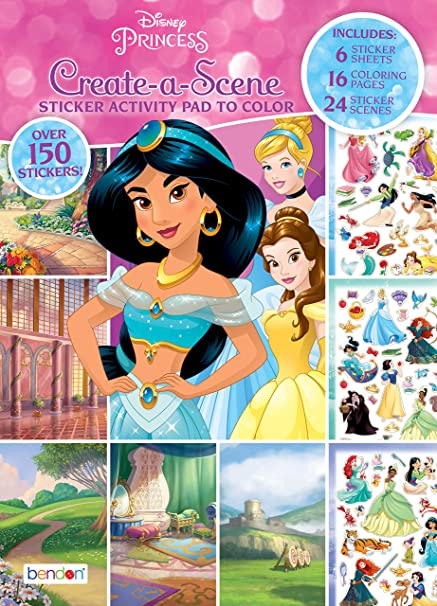 Photo 1 of Disney Princess Create-A-Scene Sticker Activity Pad and Sticker Scenes 45650, Bendon
