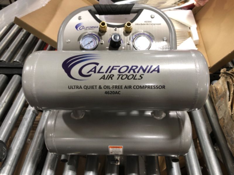 Photo 2 of **FOR PARTS ONLY!!*** CALIFORNIA AIR TOOLS CAT-4620AC 4GAL 2HP Twn Compressor
