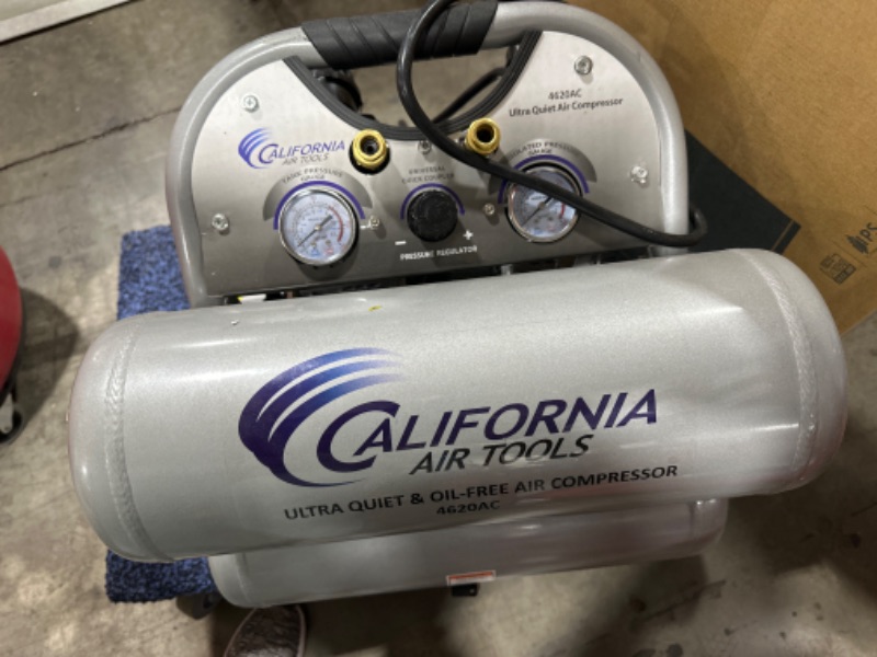 Photo 4 of **FOR PARTS ONLY!!*** CALIFORNIA AIR TOOLS CAT-4620AC 4GAL 2HP Twn Compressor
