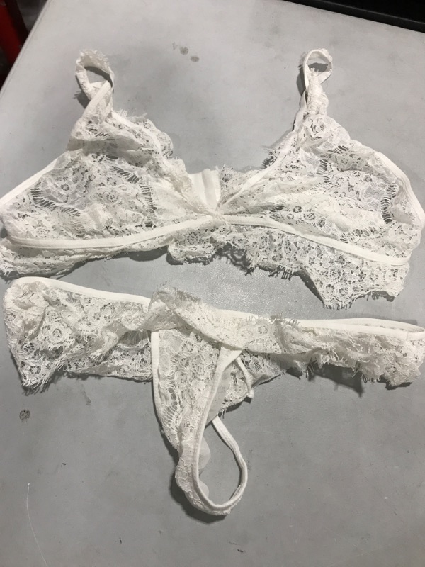 Photo 1 of 2 PIECE WHITE LINGERIE SIZE XXL 