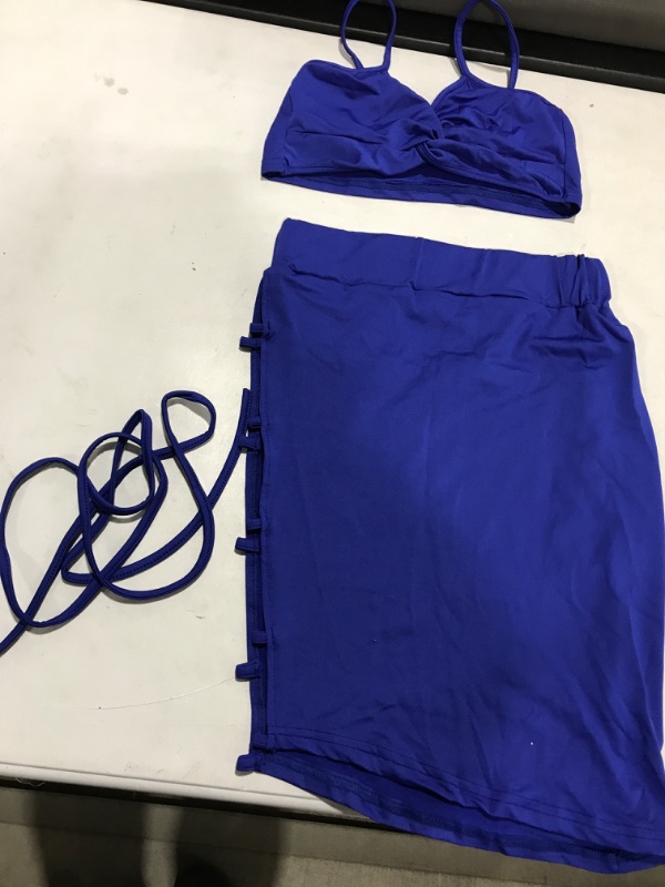 Photo 1 of 2 PIECE ROYAL BLUE OUTFIT SIZE S 