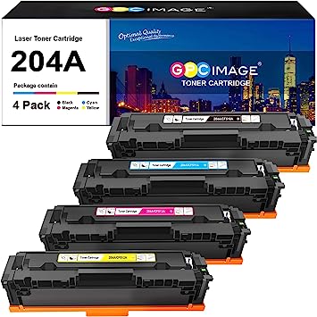 Photo 1 of GPC Image Compatible Toner Cartridge Replacement for HP 204A 204 A CF510A CF511A CF512A CF513A to use with Color Laserjet Pro MFP M180nw M154nw M180n M154a MFP M181fw Printer (4 Pack) 