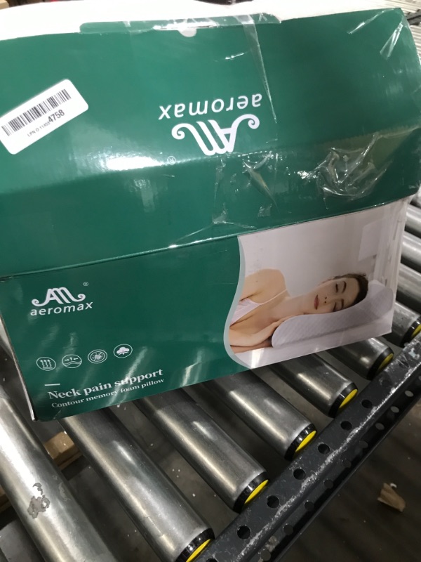 Photo 1 of AEROMAX 2.75 Inches Queen Size Hyper Slim Memory Foam Pillow for Stomach and Back Sleepers - Thin, Flat Design for Cervical Neck Alignment and Deeper Sleep.
