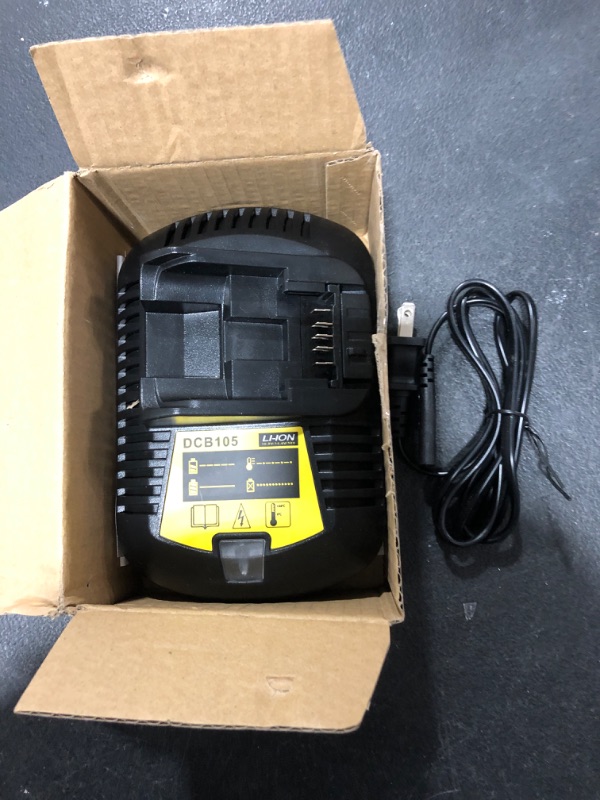 Photo 2 of Biswaye 3A Fast Charger DCB115 DCB112 Compatible with Dewalt 12V-20V MAX Lithium Battery DCB207 DCB201 DCB206 DCB609 DCB203 DCB120 DCB127 Battery Charger DCB107 DCB101