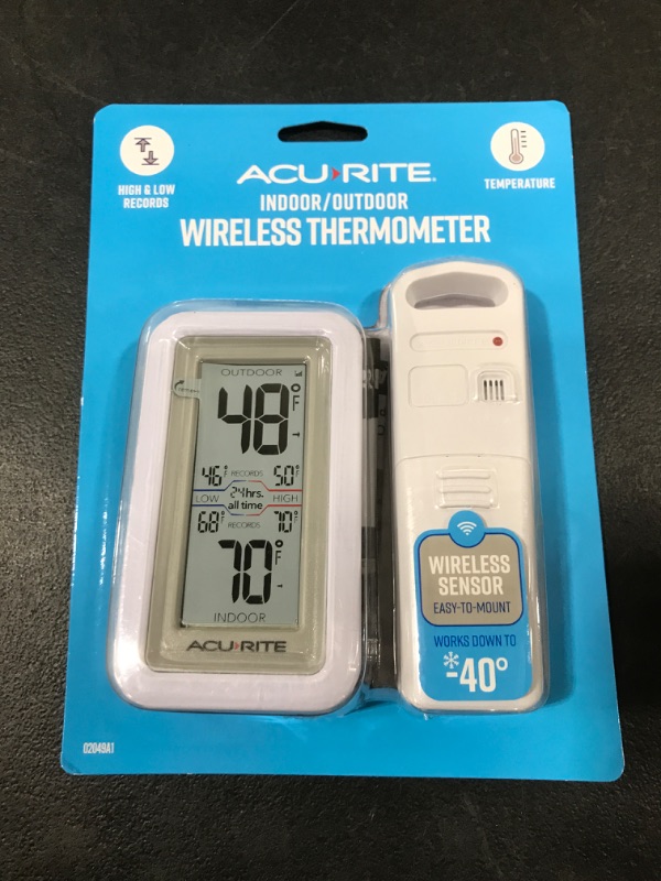 Photo 2 of Acurite 02049 Digital Thermometer with Indoor/Outdoor Temperature