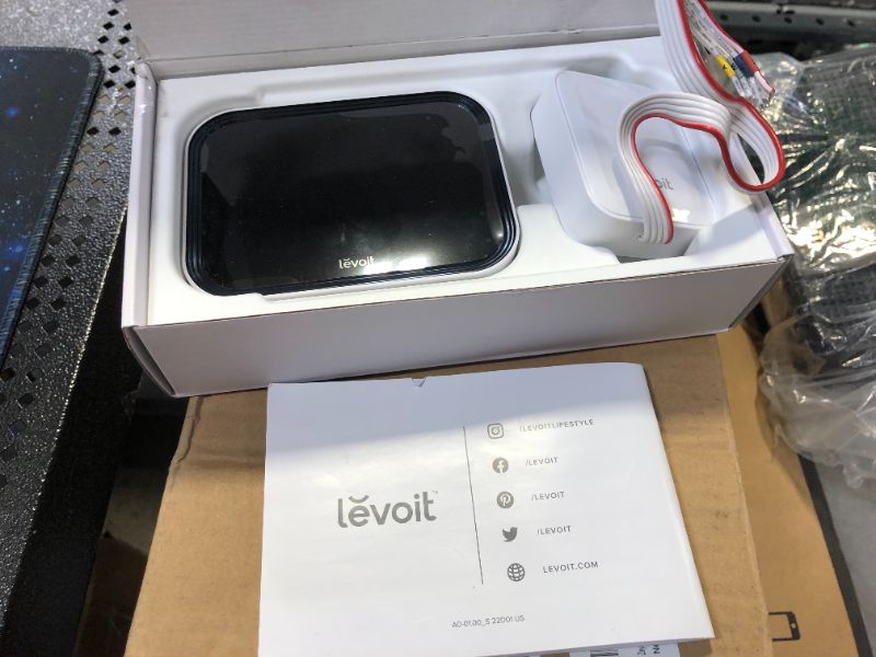 Photo 3 of LEVOIT Smart Thermostat for Home, WiFi Programmable Digital Thermostat, Works with Alexa and Smart Sensor, Energy Saving, Large Touch Screen, C-Wire Adapter Included, DIY Install, Aura 400S, White
