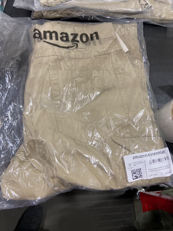 Photo 2 of Amazon Essentials Men's Carpenter Jean with Tool Pockets 32W x 34L Khaki Brown