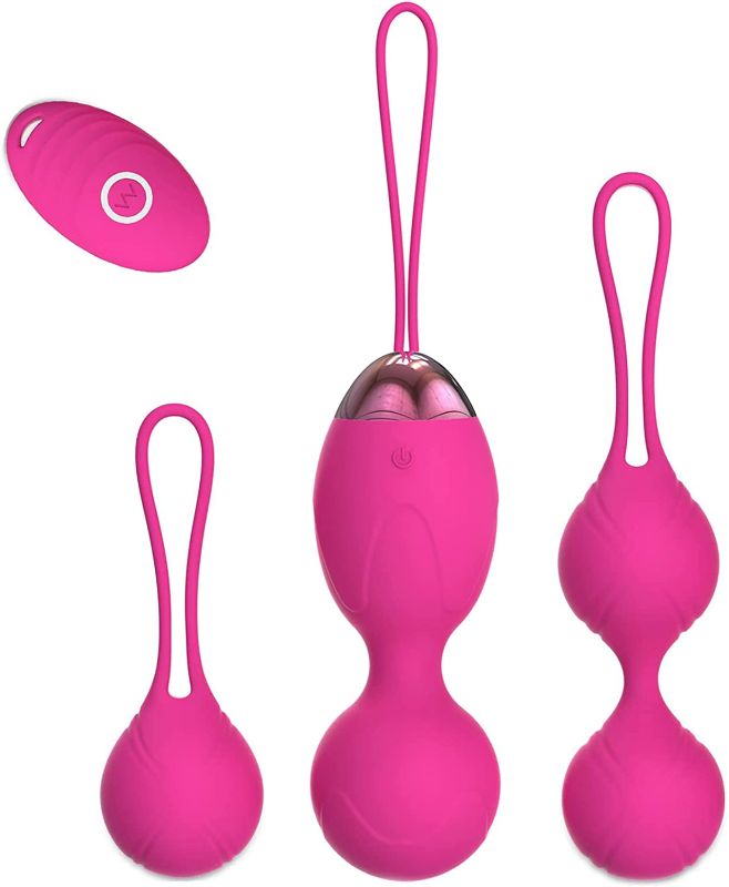 Photo 1 of ABSOK Smart Pelvic Floor Muscle Trainer with Smooth Waterproof Silicone for Women - Rose Red
