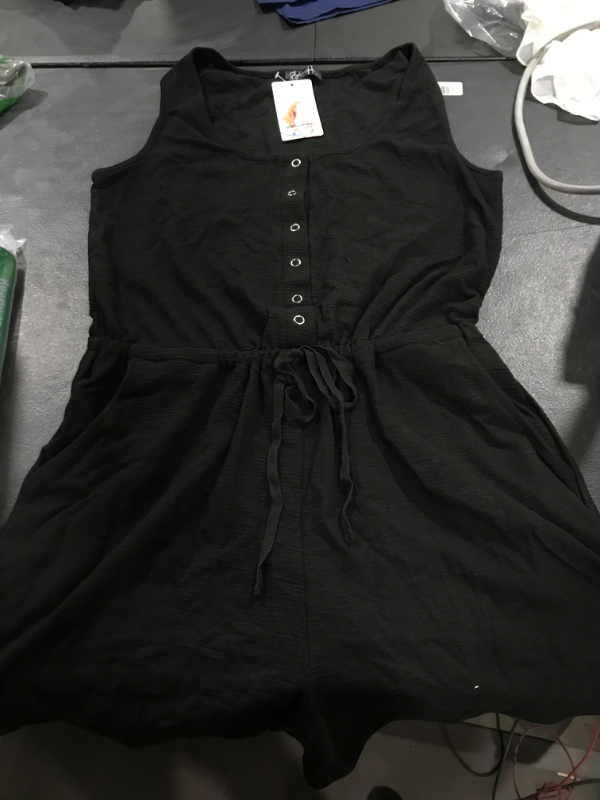 Photo 1 of BLACK SLEEVELESS ROMPER L