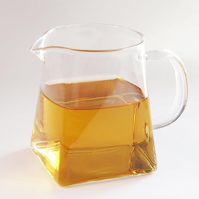 Photo 1 of 12 oz Pitcher Glass Tea Pitcher Small Glass Pitcher High Temperature Resistant Clear Glass Tea Cup Chinese Kungfu Teaset 350ml Fair Cups with Handle Cha Hai Gong Dao Bei Gongfu Teaware Drinkware
