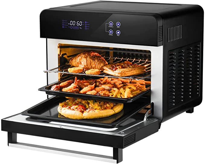 Photo 1 of Air Fryer Combo Toaster Oven: 10-in-1 Air Fryer Combo Toaster Oven 24 QT Large Convection Oven Countertop with Digital LED Touchscreen
