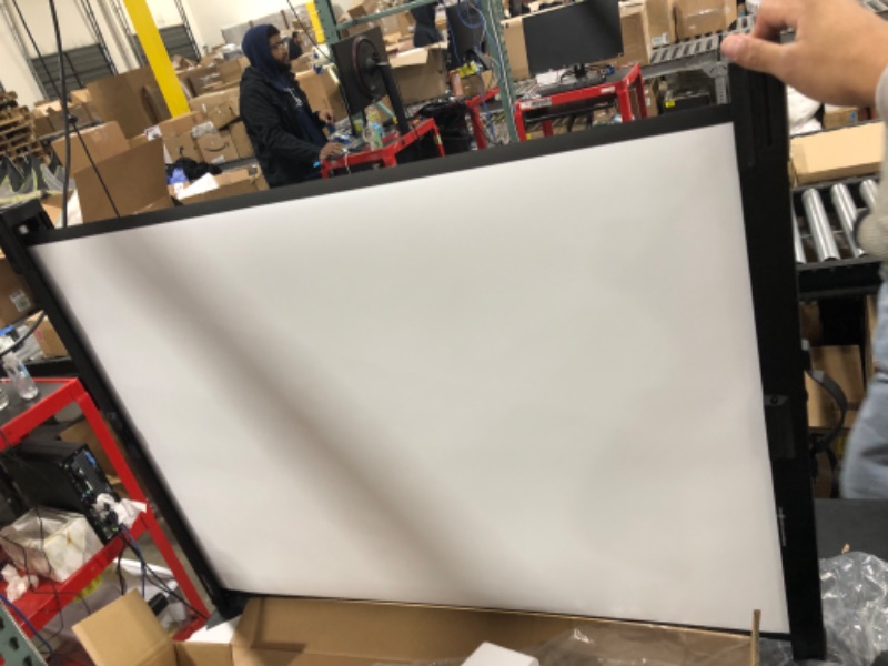 Photo 2 of Portable Projector Screen with Stand, 50 Inch 4:3, Outdoor Projector Screen, Lightweight and Retractable, 1.2 High Gain Wrinkle-Free Video Projection Screens, for Home Cinema, Meeting Presentation.