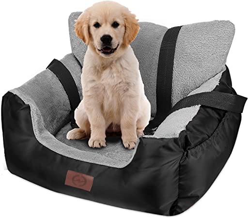 Photo 1 of  Dog Car Seat for Small Dogs, Warm Soft Pet Car Seat Washable Dog Car Bed with Storage Pocket and Clip-On Safety Leash Portable Car Travel Carrier Booster Seats
BROWN- SEE PHOTO

