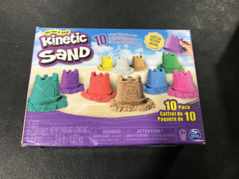 Photo 2 of Kinetic Sand, Castle Containers 10-Color Pack Colored Sand Toys for Kids Aged 3 and up Multicolor