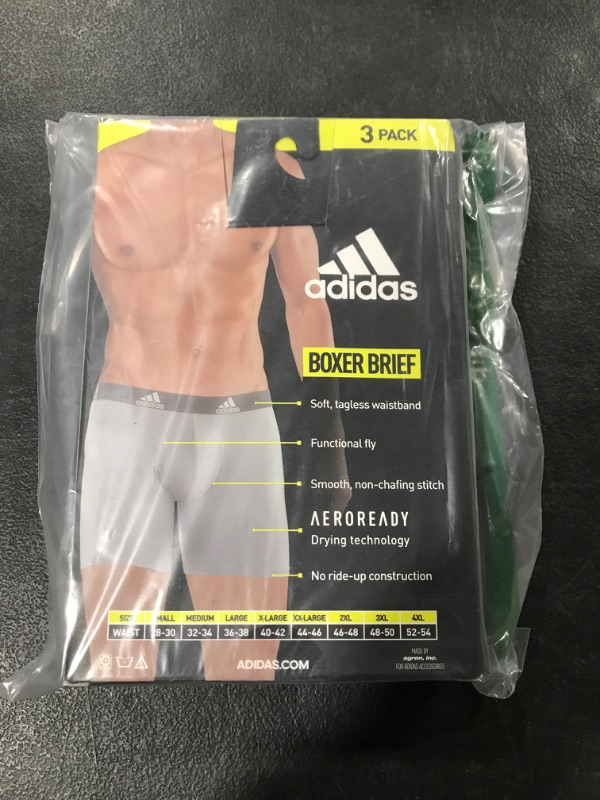 Photo 2 of adidas Men's Performance Boxer Brief Underwear (3-Pack) Medium Collegiate Royal Blue/Grey/Collegiate Navy