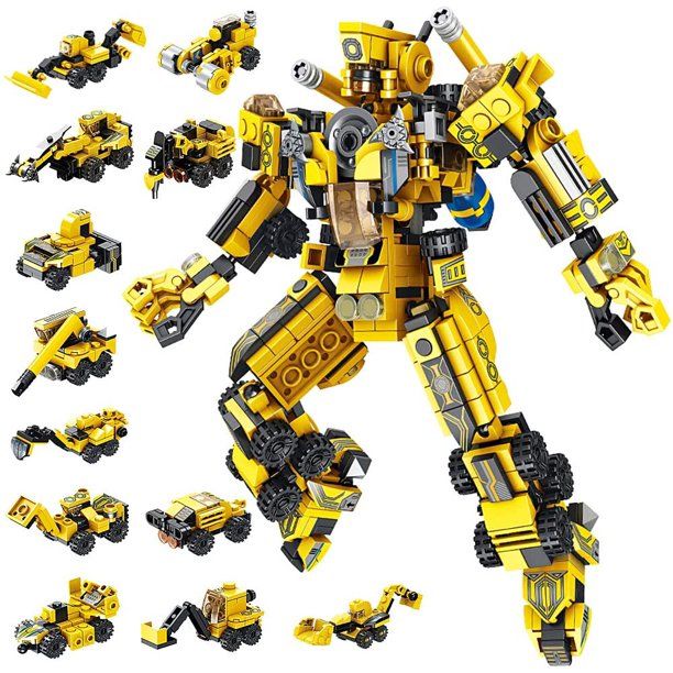 Photo 1 of INTERA STEM Building Toys, 573 PCS Robot STEM Toys for 6 Year Old Boys 25-in-1 Engineering Building Bricks Construction Vehicles Kit Building Blocks Best Gifts for Kids Aged 6 7 8 9 10 11 12 Yr Old