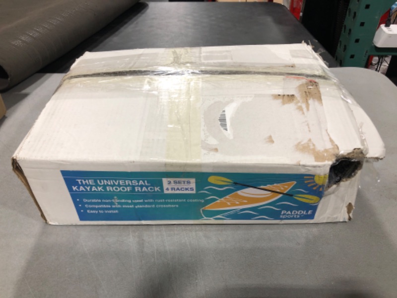 Photo 1 of TMS Kayak Roof Racks for 2 Kayaks - Dual Universal Fit Carriers Include Two Sets of Straps for Cars, Trucks and SUVs - Easy to Mount J-Bar Style Carriers for Kayaks Canoes Paddleboards and Surfboards