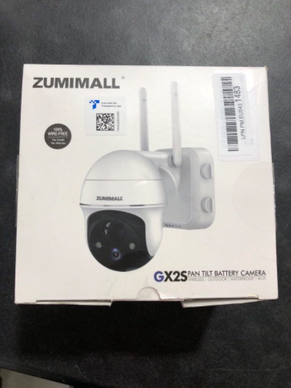 Photo 4 of 2K Security Camera Outdoor Wireless WiFi with 360° PTZ, ZUMIMALL Battery Powered Wireless Cameras for Home Surveillance, Spotlight & Siren/PIR Detection/3MP Color Night Vision/2-Way Talk/IP66/Cloud/SD
